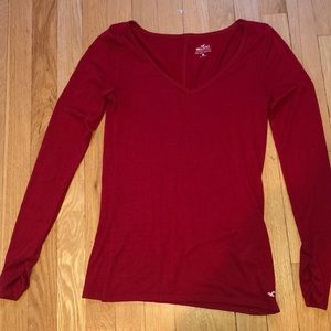 Hollis red long sleeve top